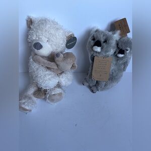 NWT Demdaco plush sold as set featuring momma bear and momma koala bear.